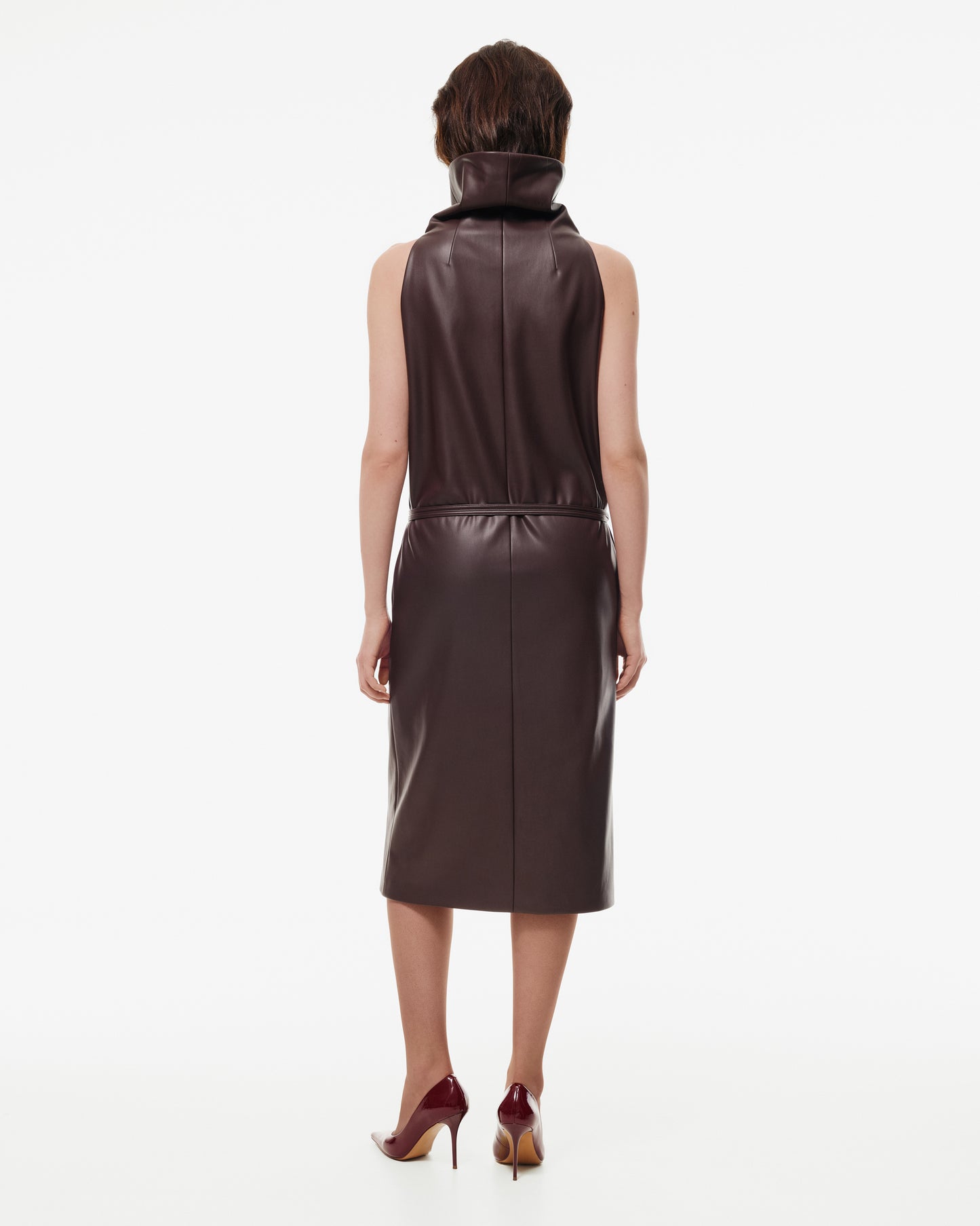DRESS WITH HIGH COLLAR
