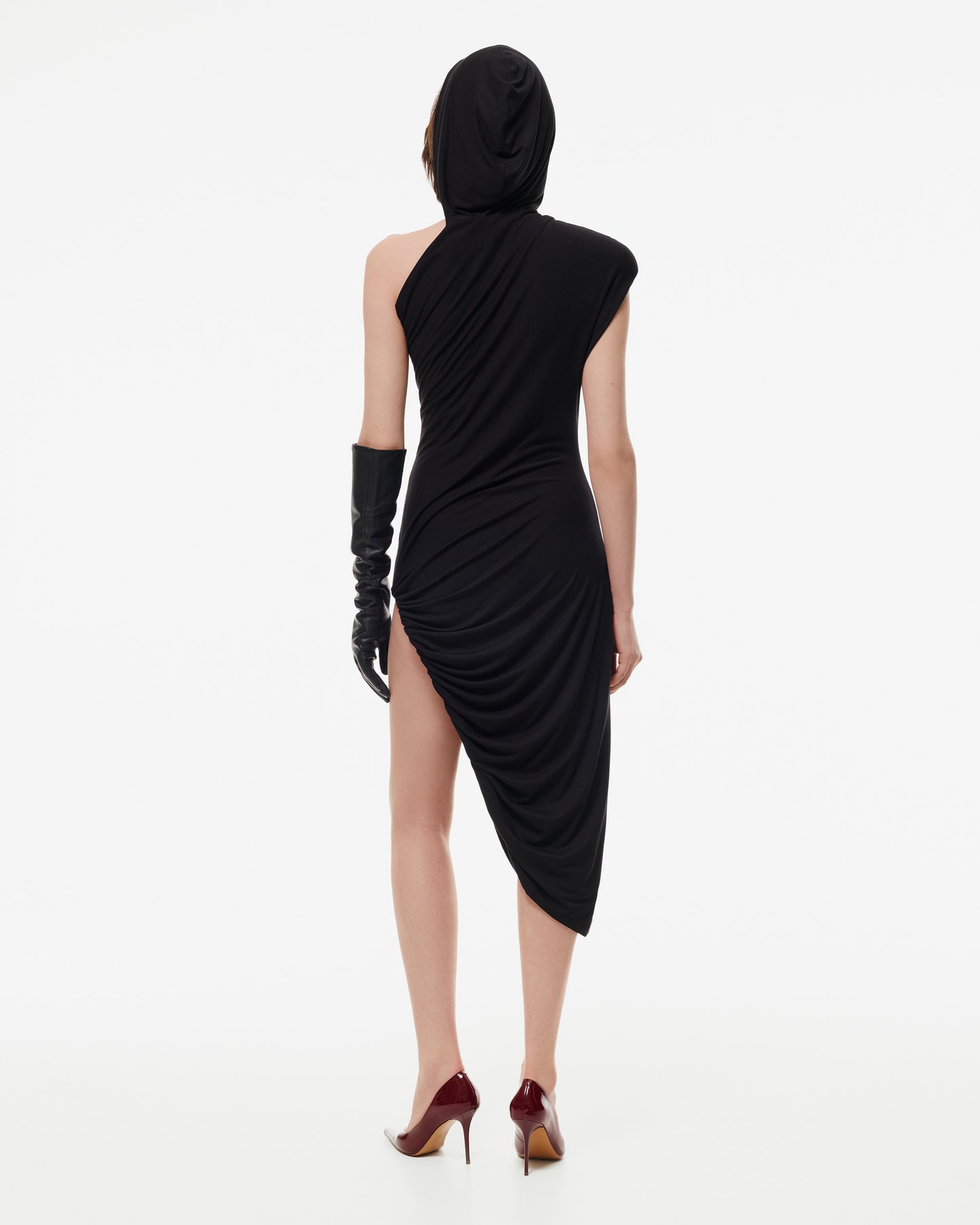HALF HOODED DRESS