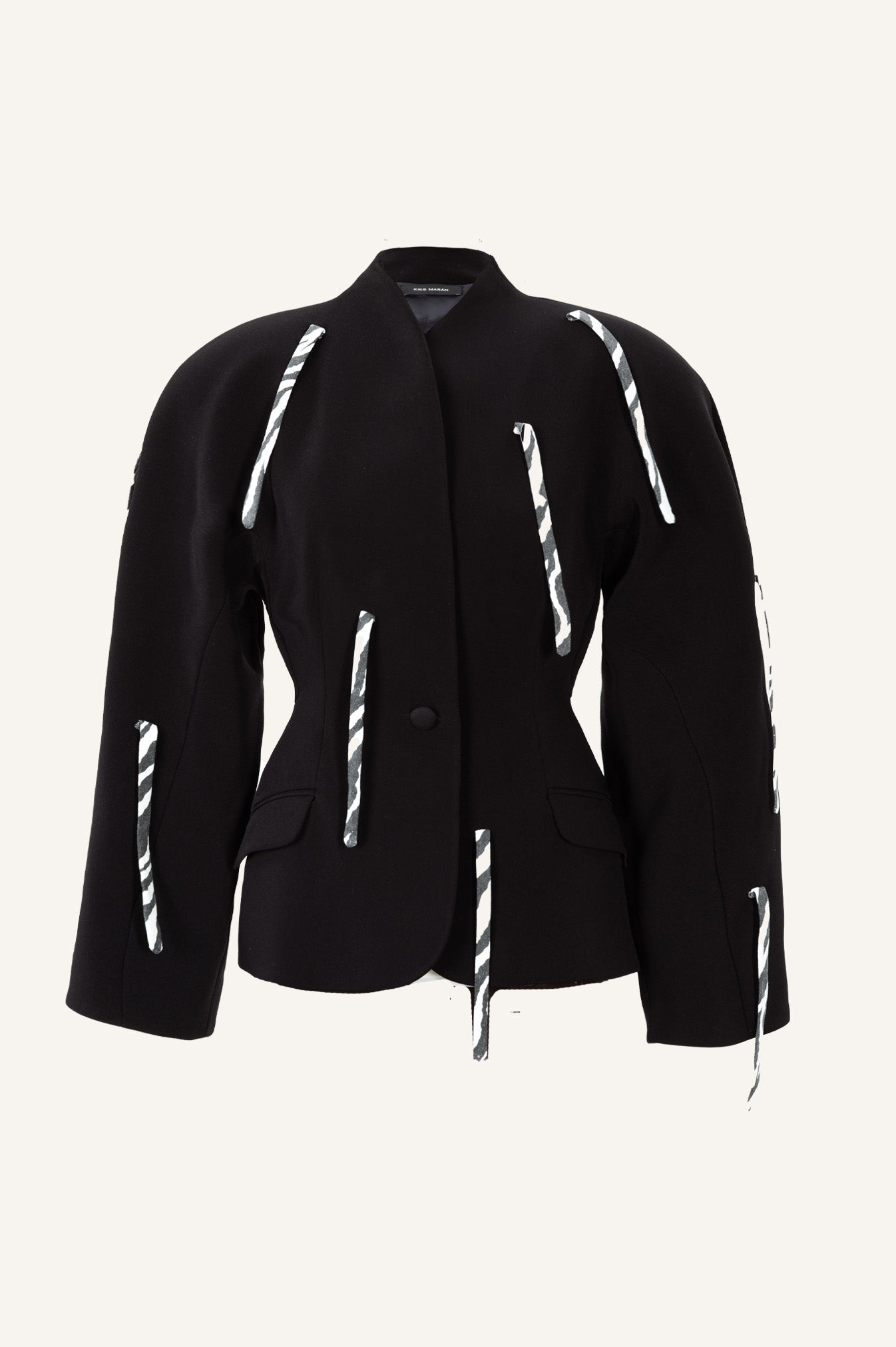 SCULPTURED BLAZER WITH BELTS