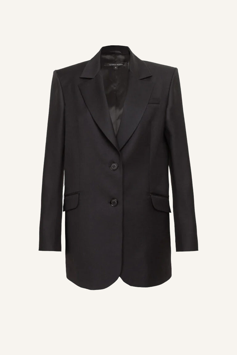 STRAIGHT CUT WOOL BLAZER