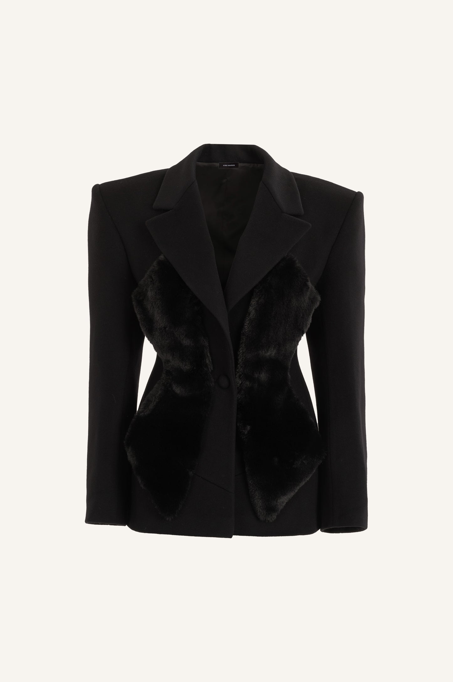 BLAZER WITH FUR CORSET
