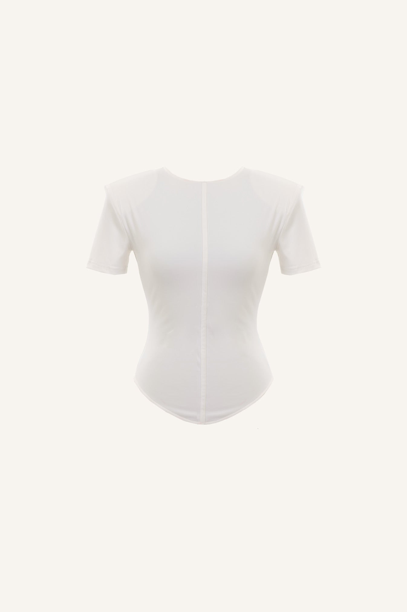 PADDED-SHOULDER TOP