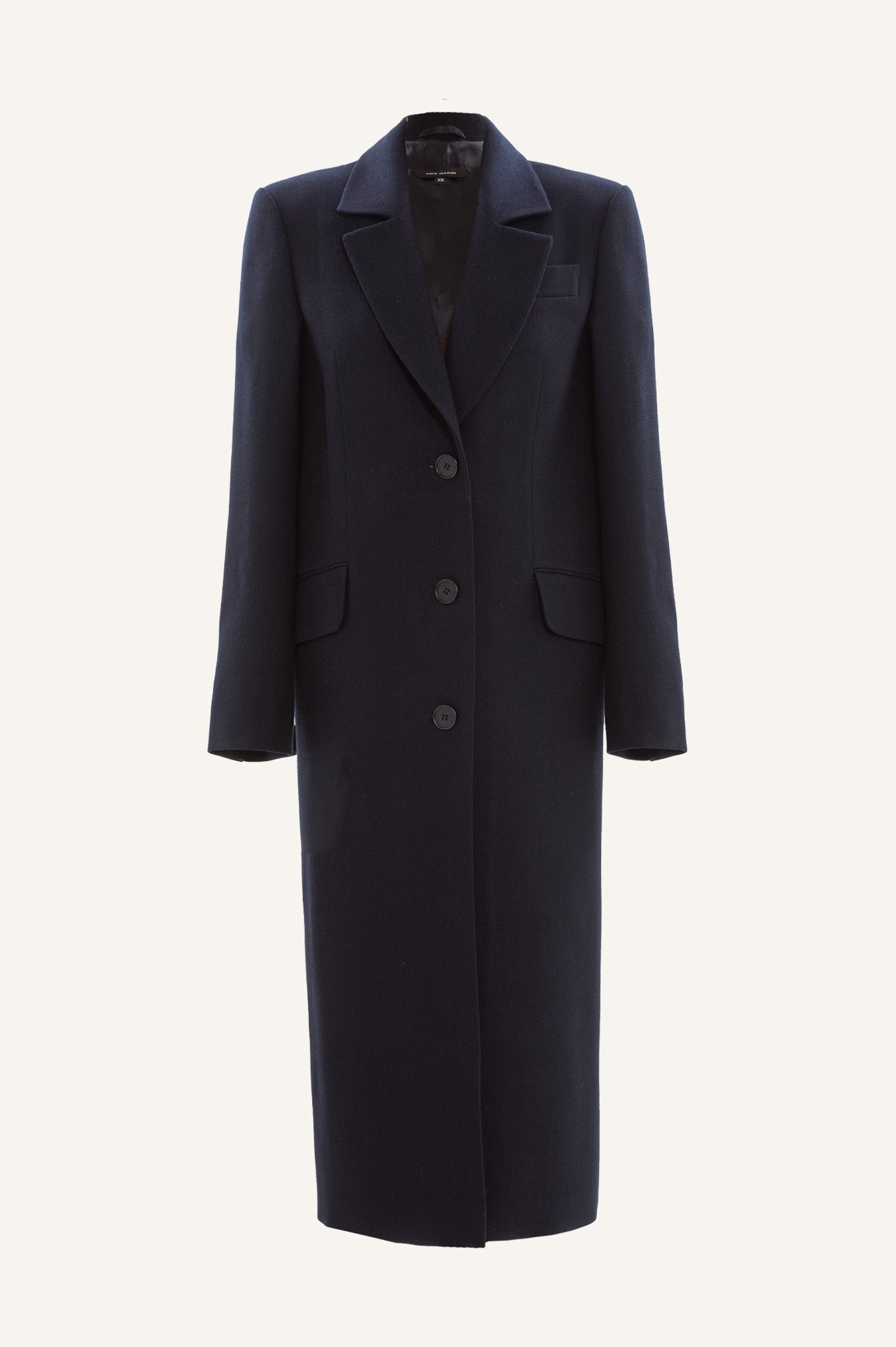 MASCULINE-CUT COAT IN DEEP BLUE