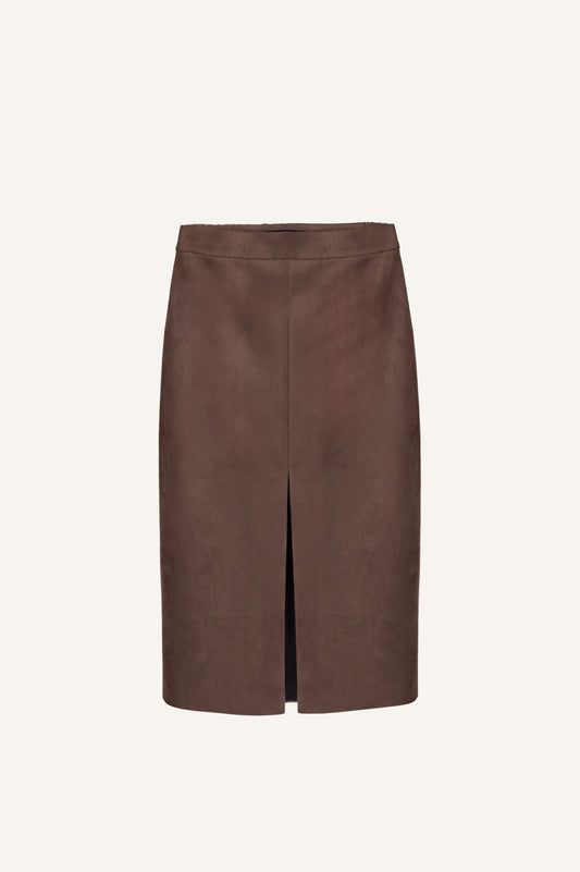 SUEDE MIDI SKIRT