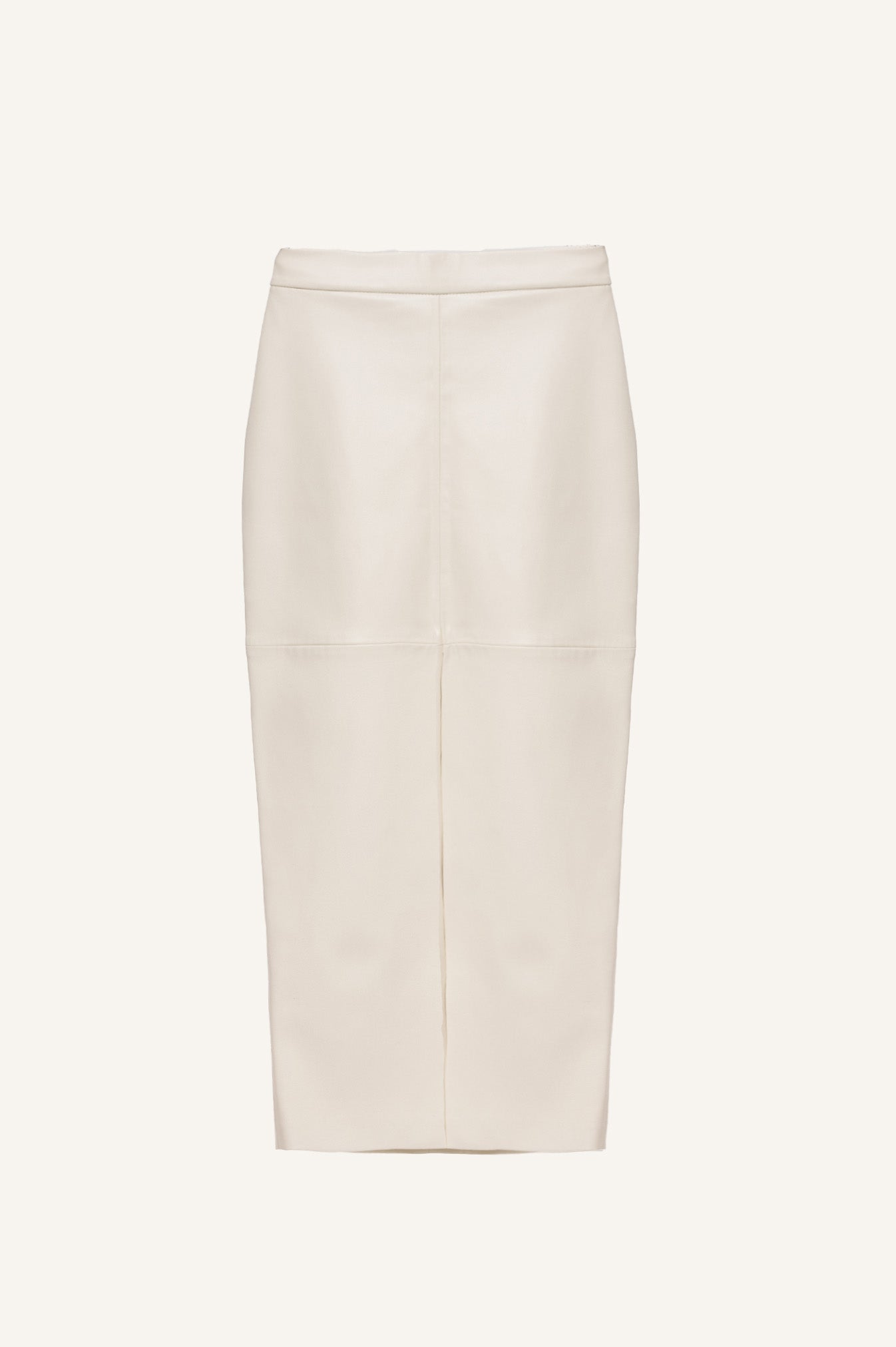 FIT CUT MIDI SKIRT WITH FRONT CUT