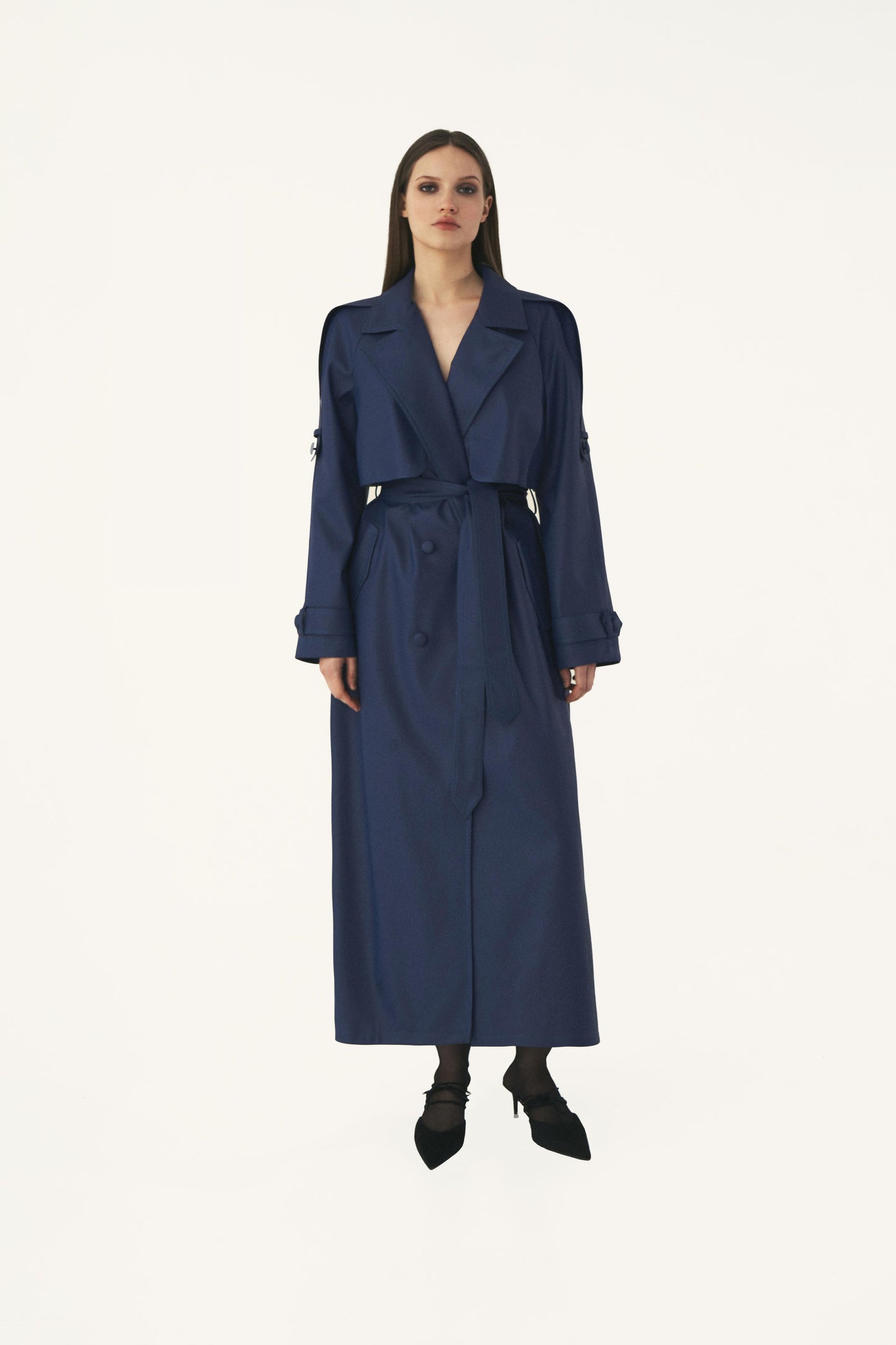 TRENCH COAT IN VEGAN LEATHER