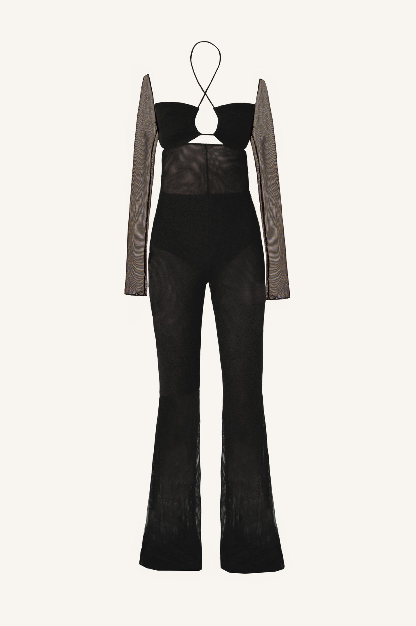 CUT OUT CATSUIT WITH TIES