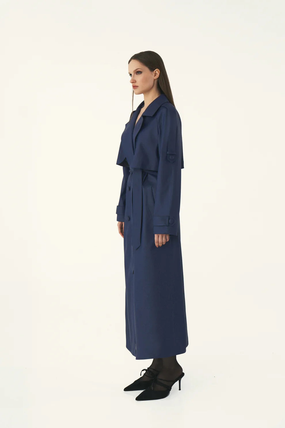 TRENCH COAT IN VEGAN LEATHER