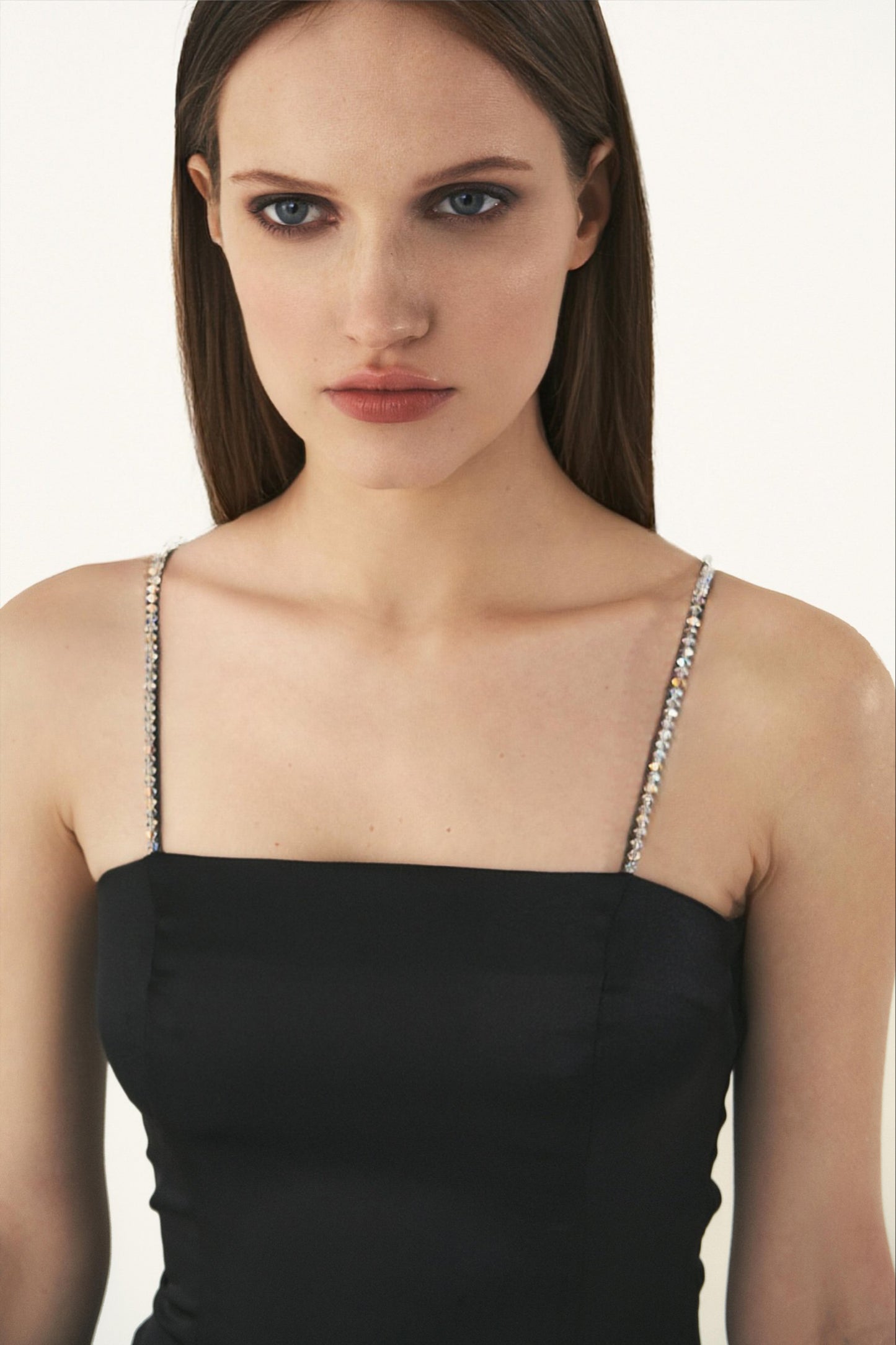 MINI BLACK DRESS WITH JEWELRY STRAPS