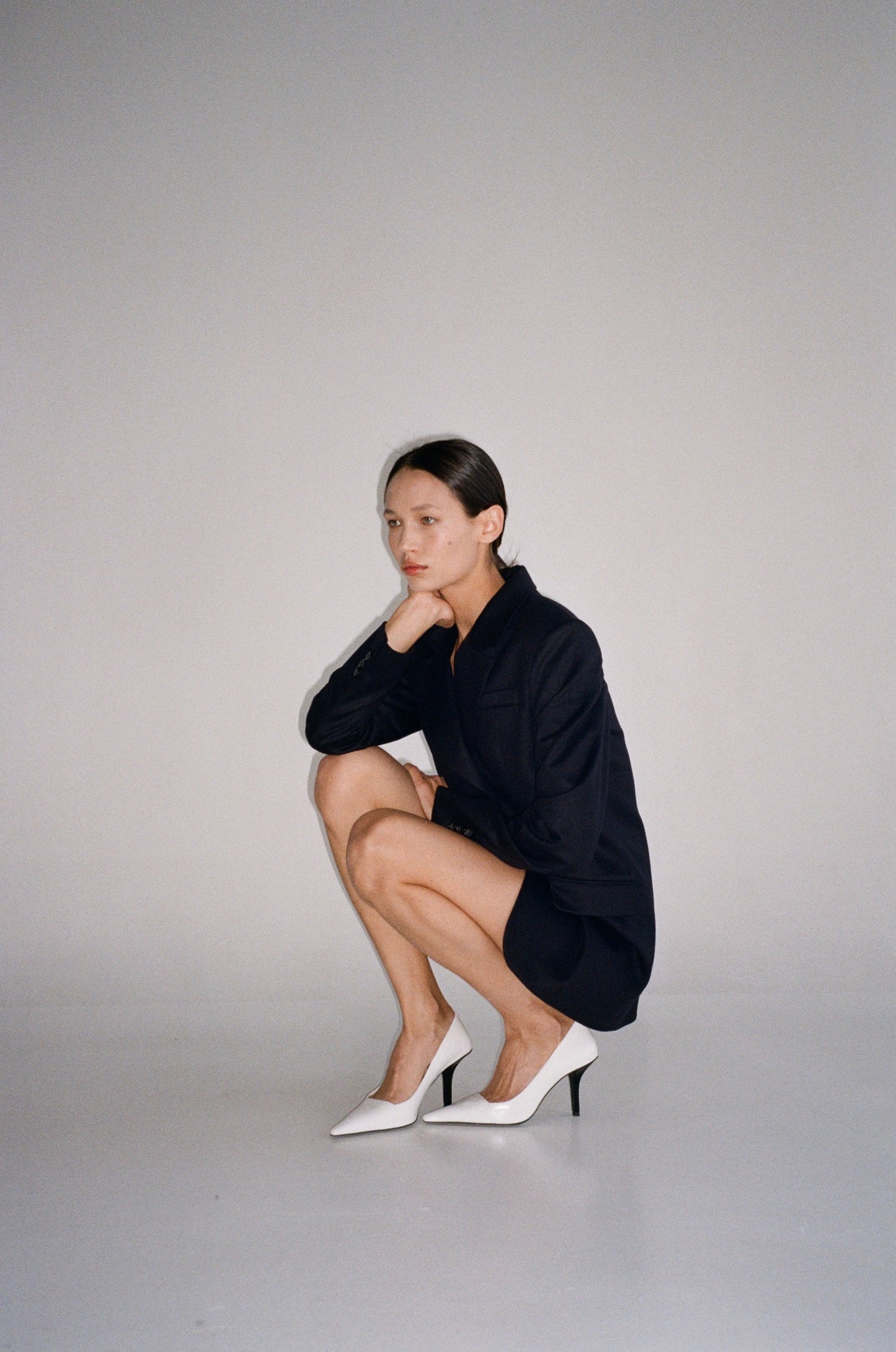 STRAIGHT CUT WOOL BLAZER