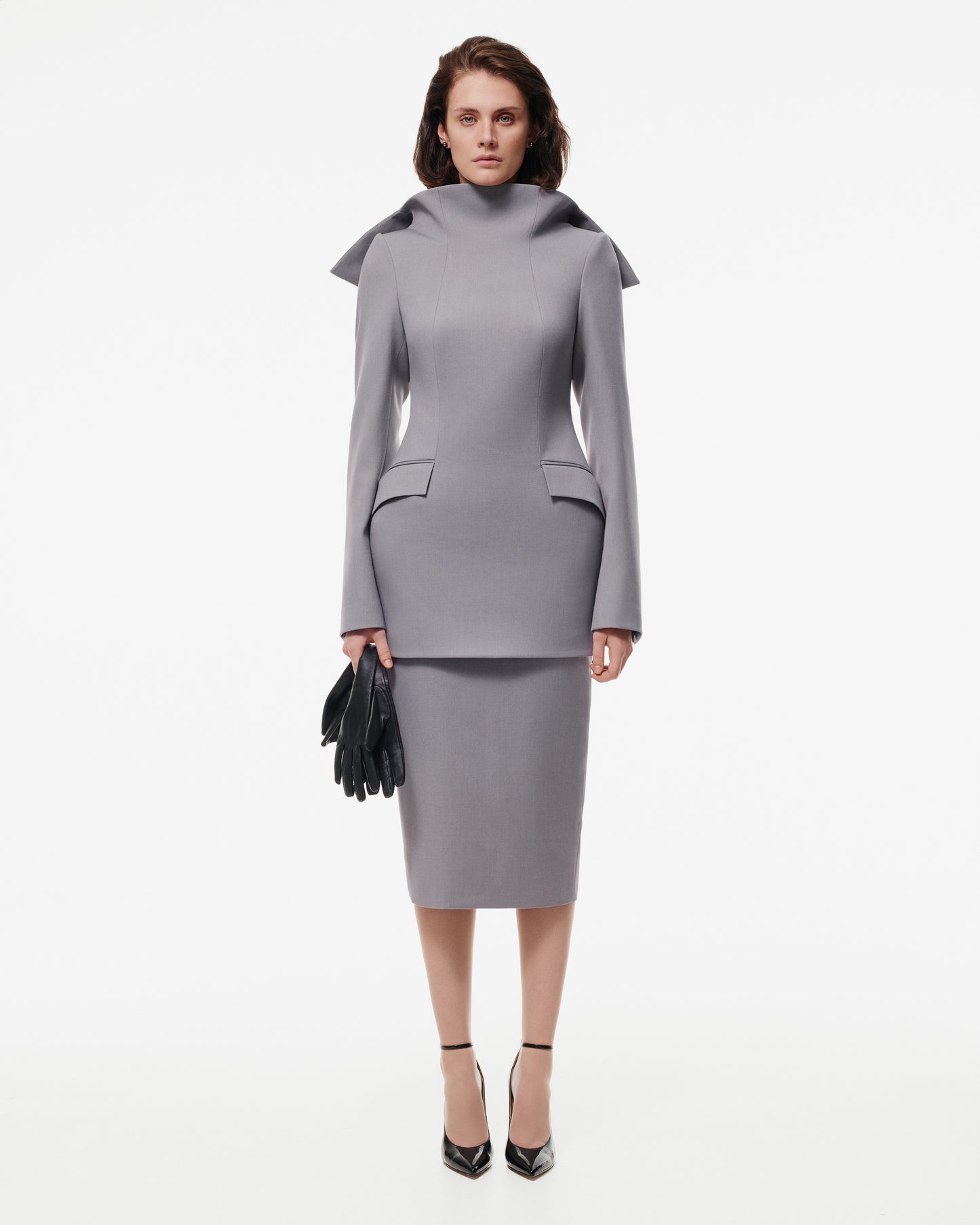BLAZER DRESS WITH ВАСК FASTENING