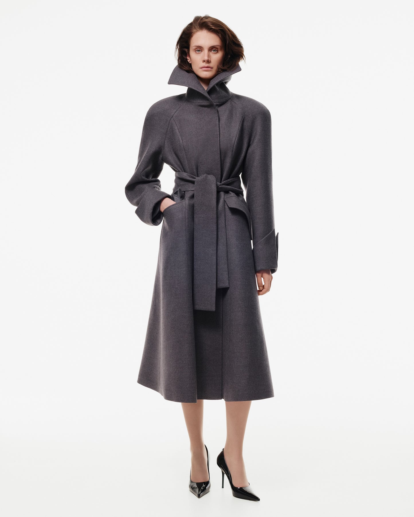 СОАТ WITH WIDE COLLAR