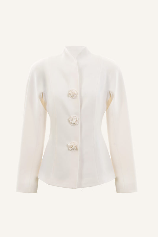 BLAZER WITH ROSE BUTTONS