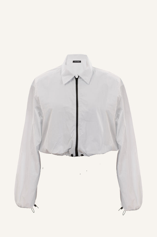 BOMBER JACKET WITH CONTRAST ZIPPER