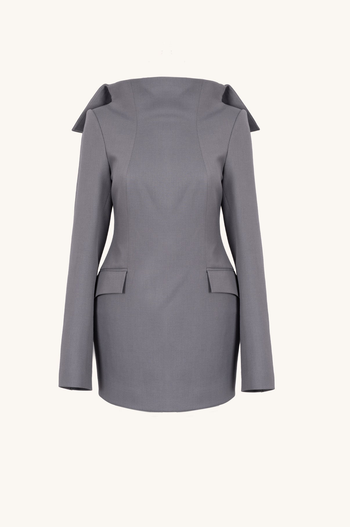 BLAZER DRESS WITH ВАСК FASTENING