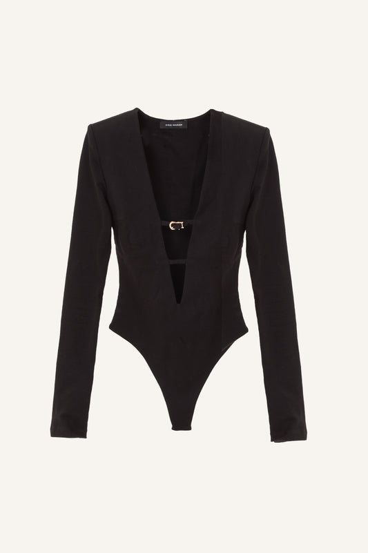 BUCKLE BODYSUIT WITH CUTOUTS