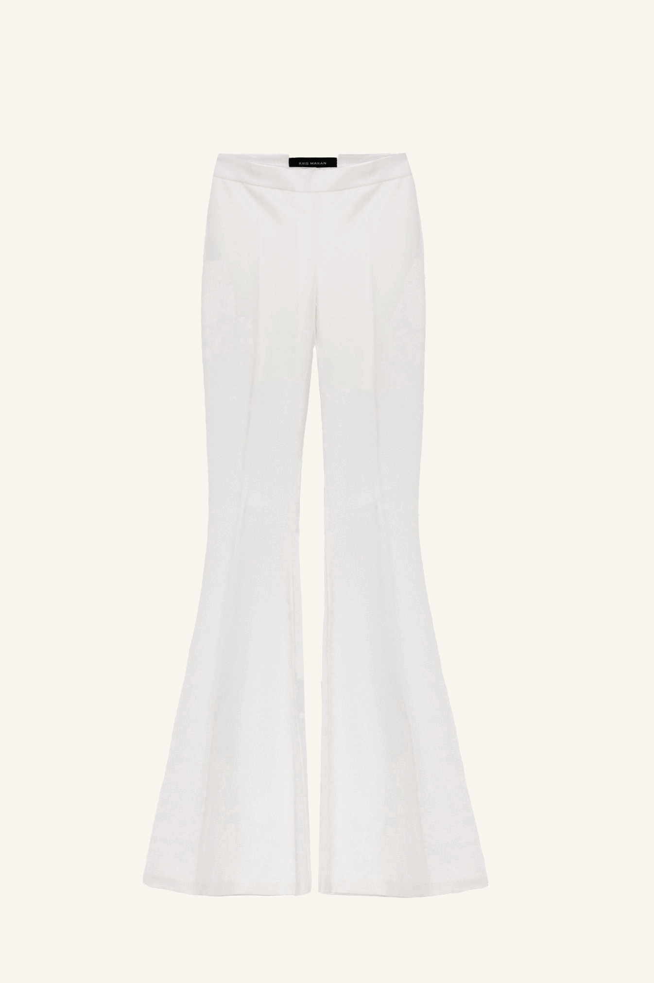 FLARED PANTS WITH SIGNATURE BUTTON