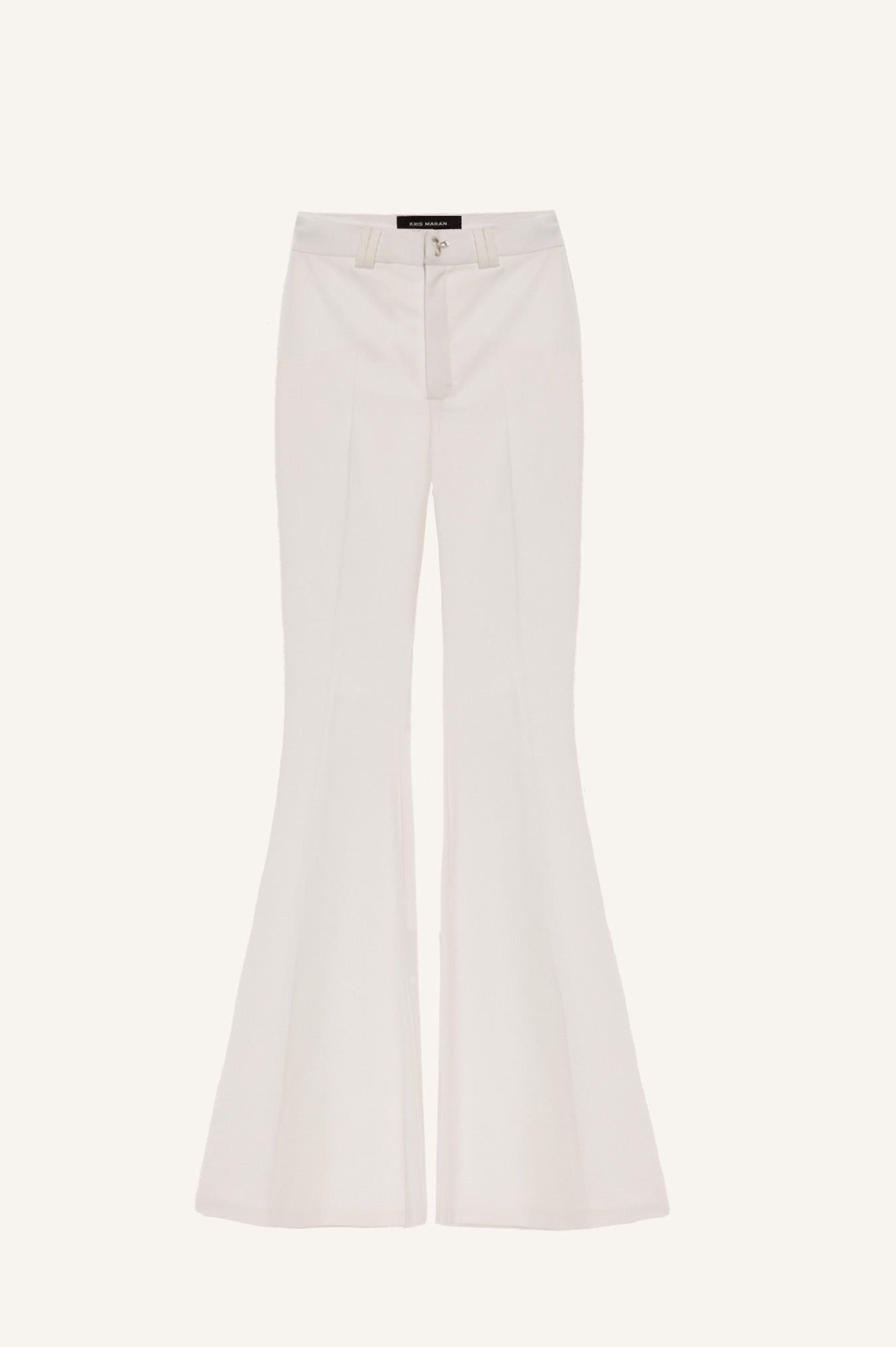 FLARE PANTS WITH CRYSTAL FASTENING