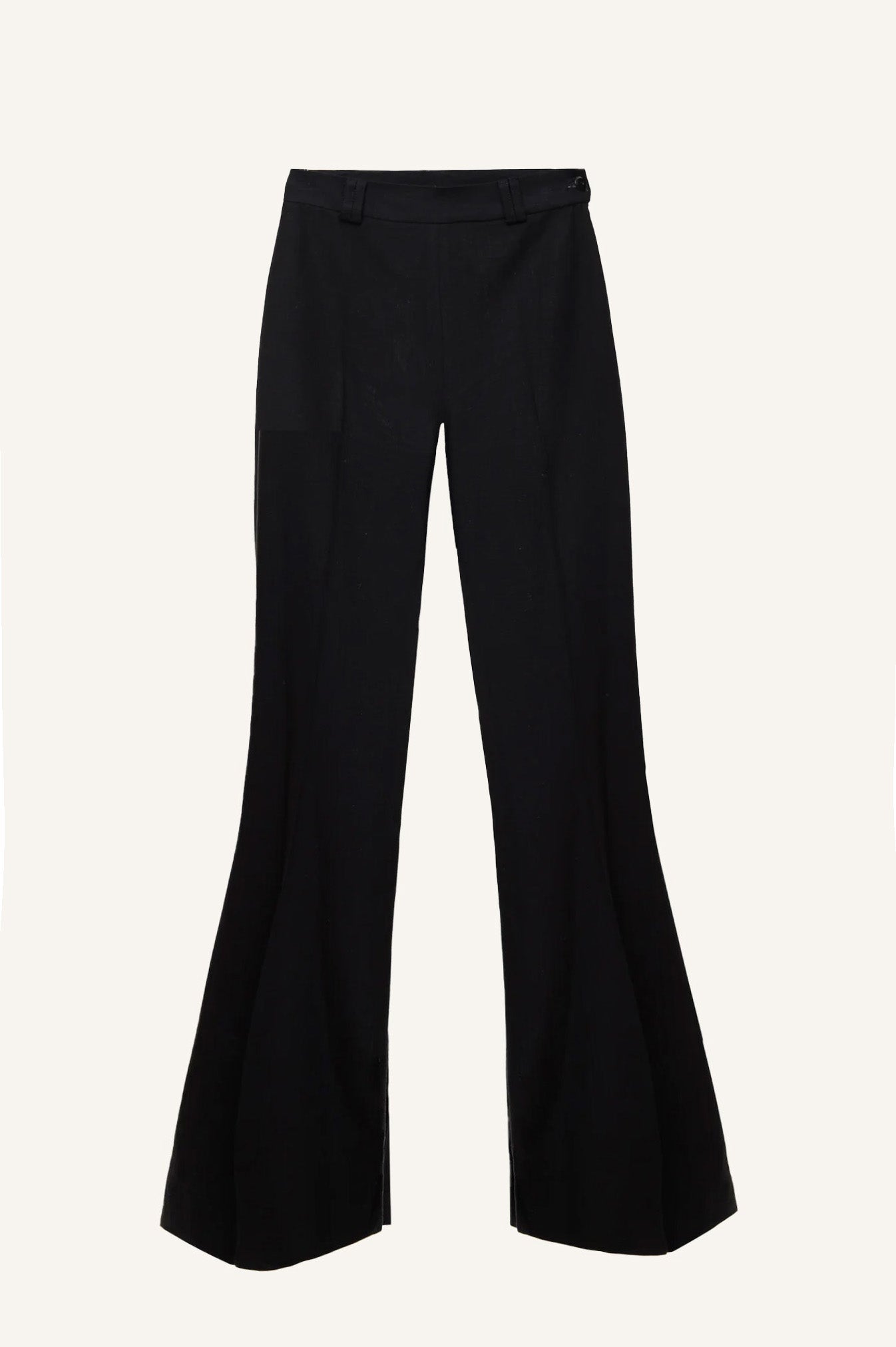 FLARED PANTS WITH SIGNATURE BUTTON