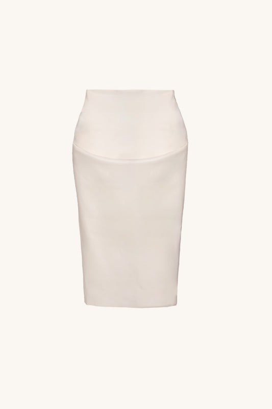 SCULPTED SKIRT WITH PLEATED DETAIL