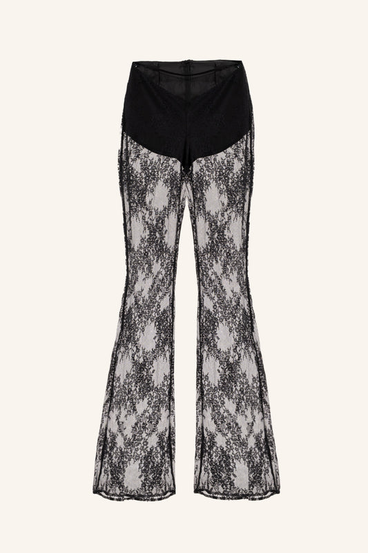 LACED PANTS WITH A CUT OUT