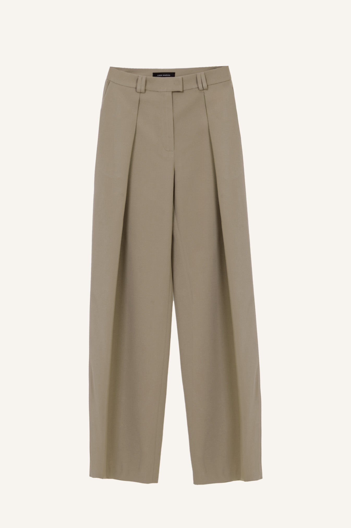 STRAIGHT CUT PLEATED PANTS