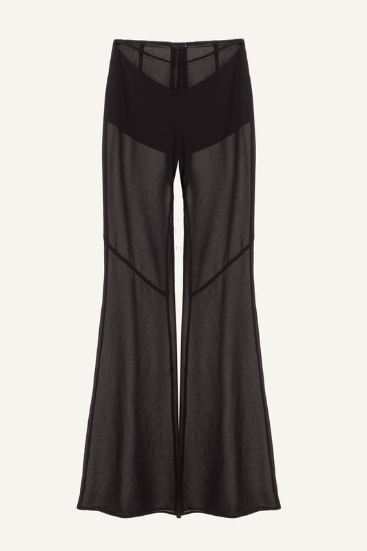 SHEER LOUNGE PANTS WITH A CUT OUT