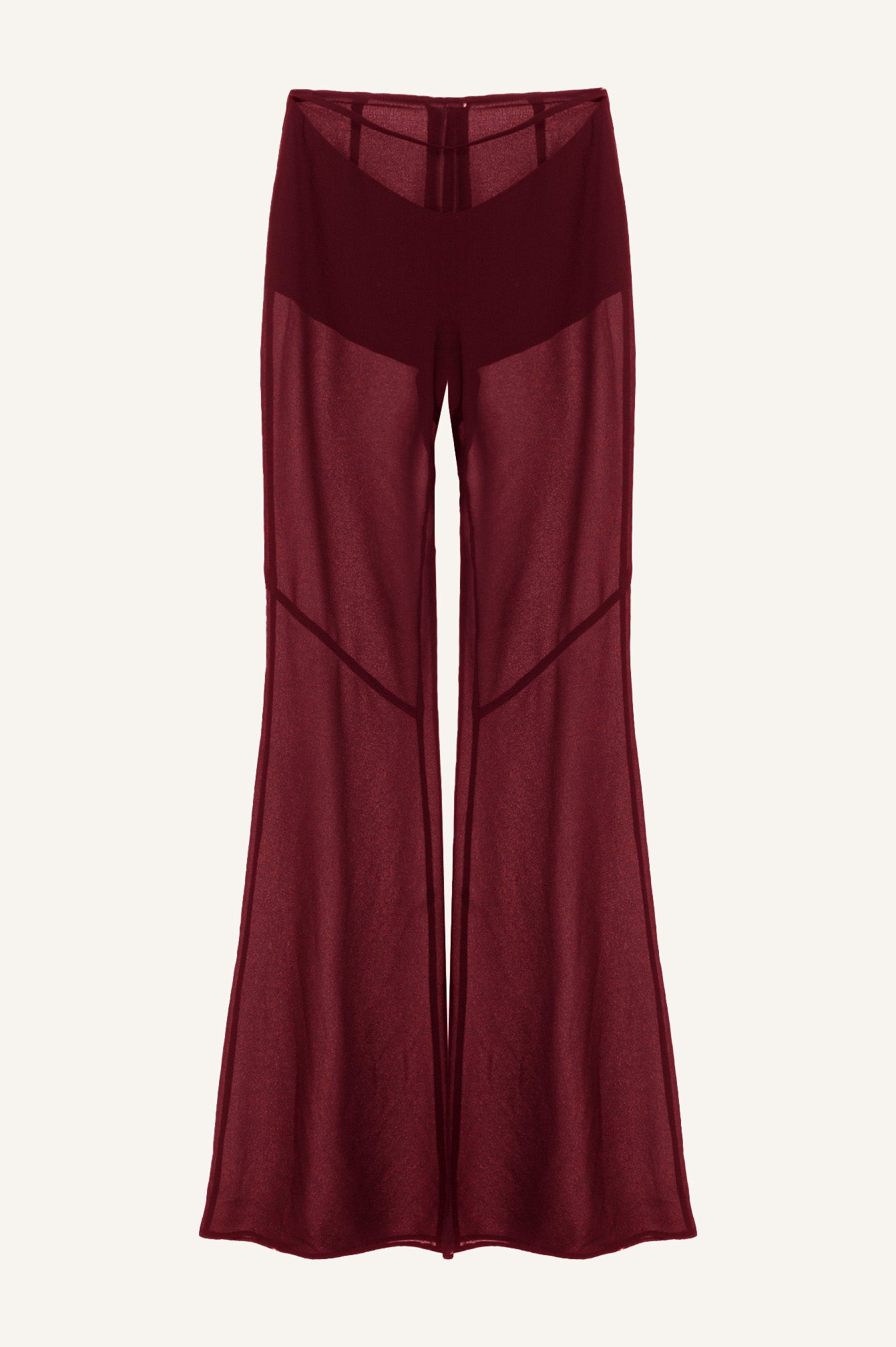 SHEER LOUNGE PANTS WITH A CUT OUT