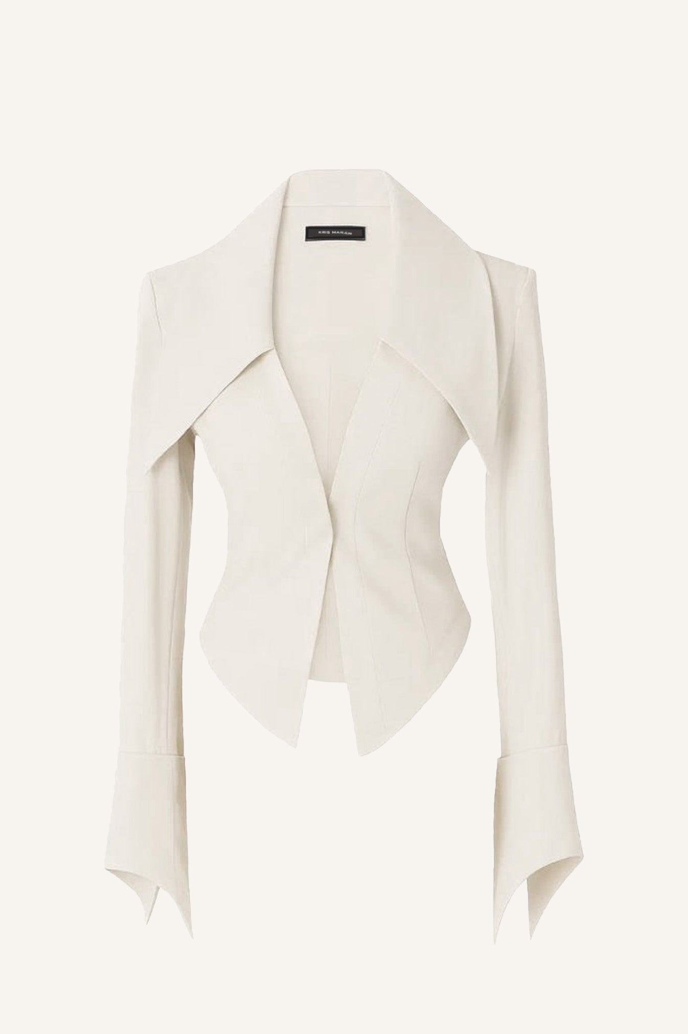 SHEER LOUNGE SHIRT WITH OVERSIZED COLLAR