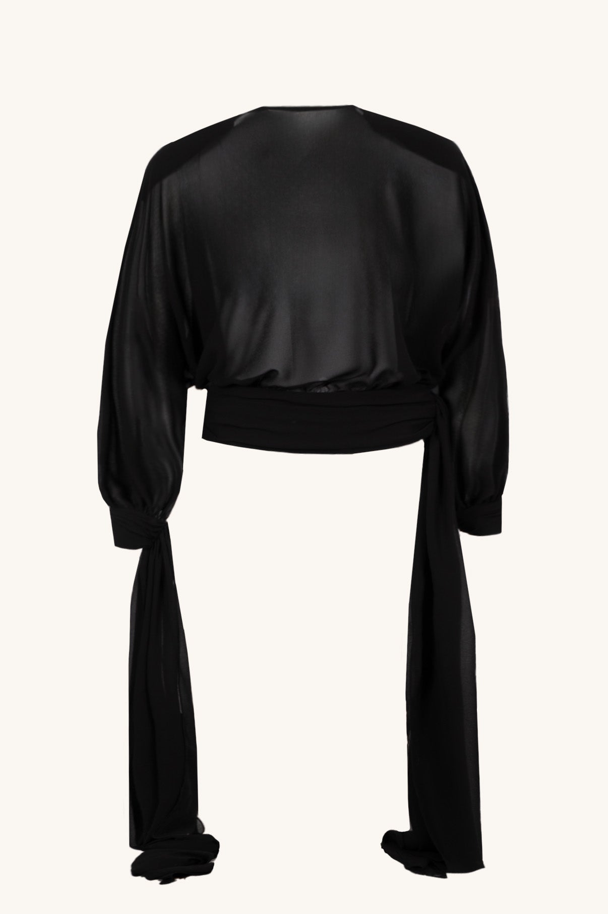 BLOUSE WITH TIES AND BACK COLLAR